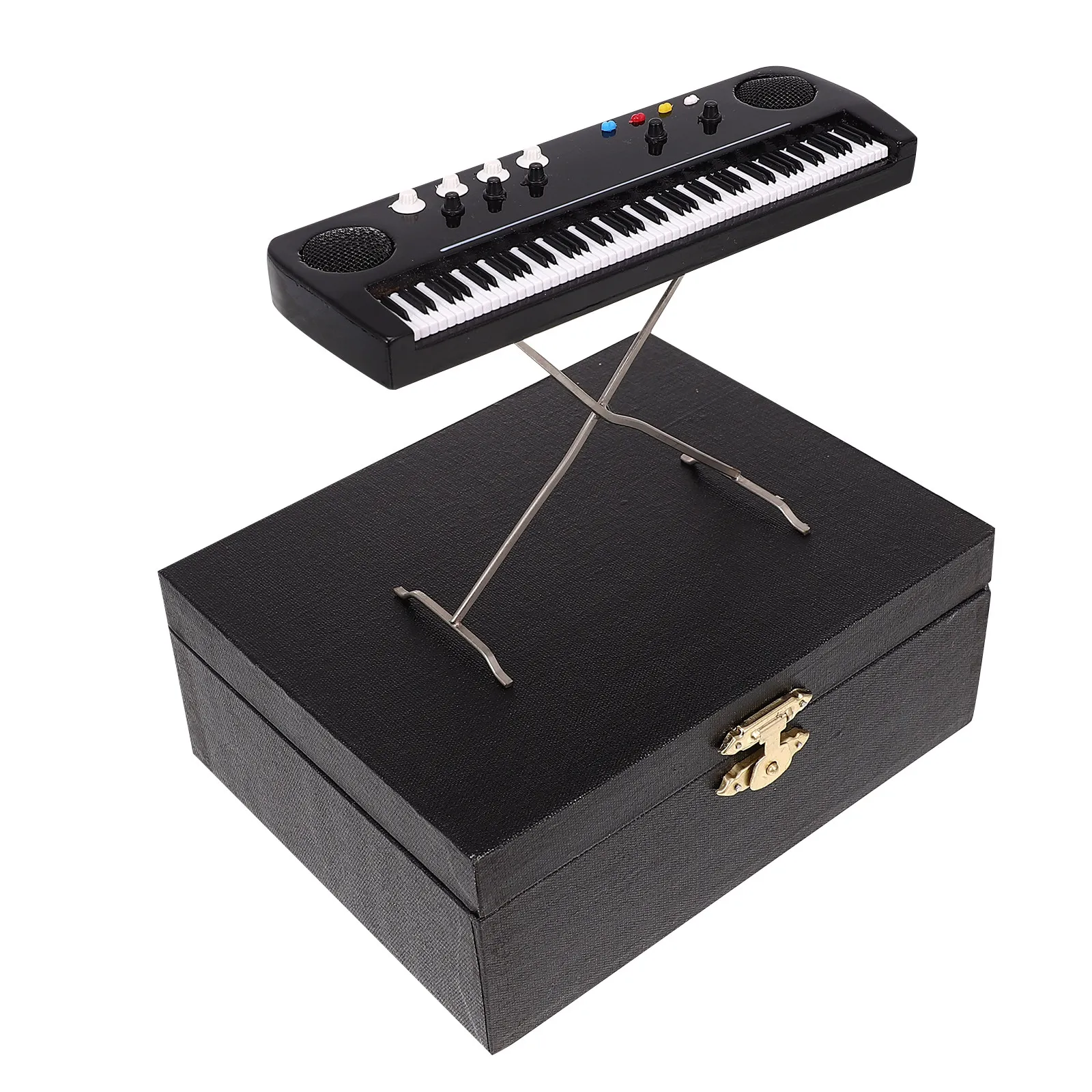 

Mini Wood Electronic Organ Ornament Sturdy Mini House Music Room Decorative Electronic Keyboard Micro Landscaping Adornment