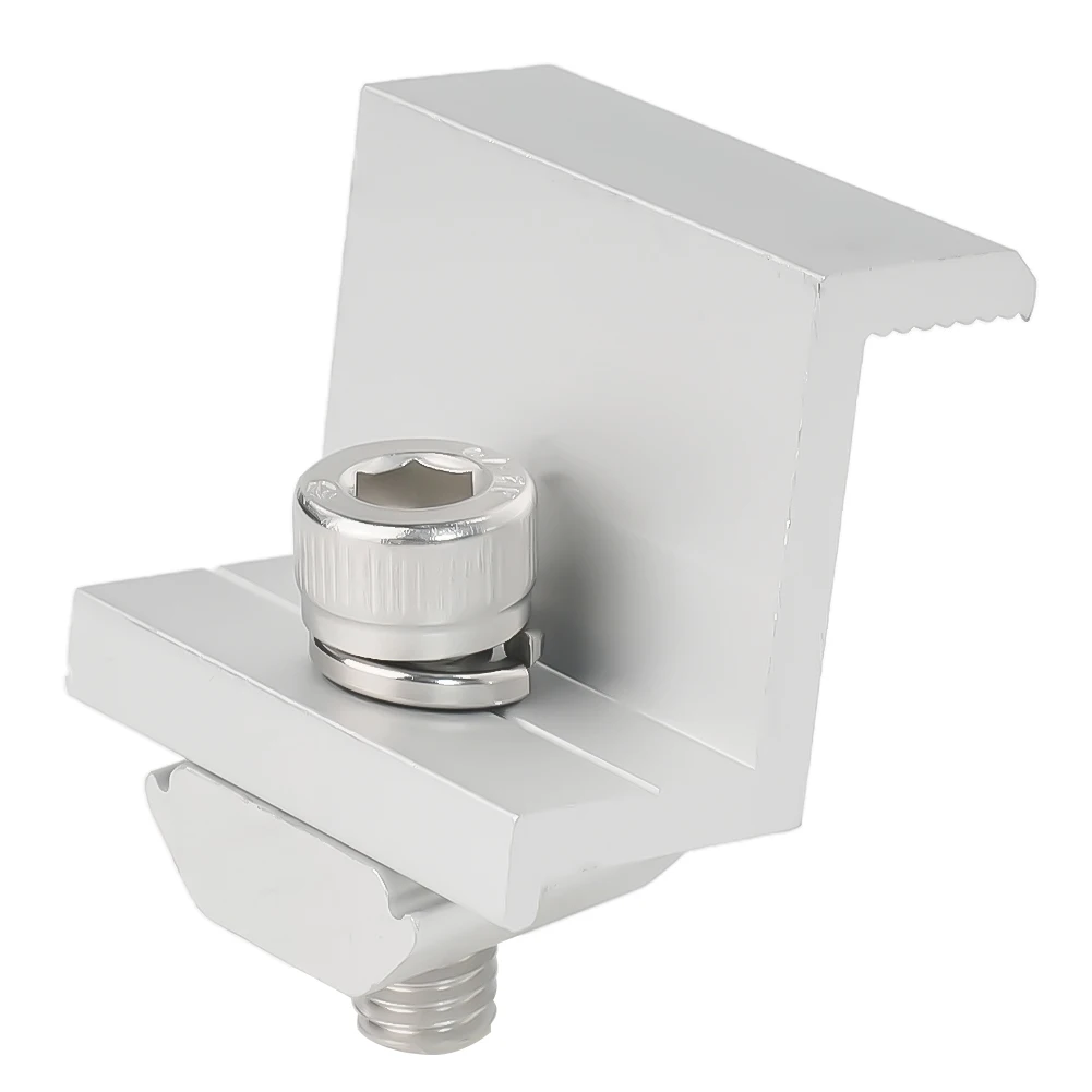 1 шт., 35-55 мм, концевой зажим, регулируемый монтажный кронштейн для солнечной панели, зажим, широкая фотоэлектрическая поддержка, аксессуары для панели в рамке солнечной батареи