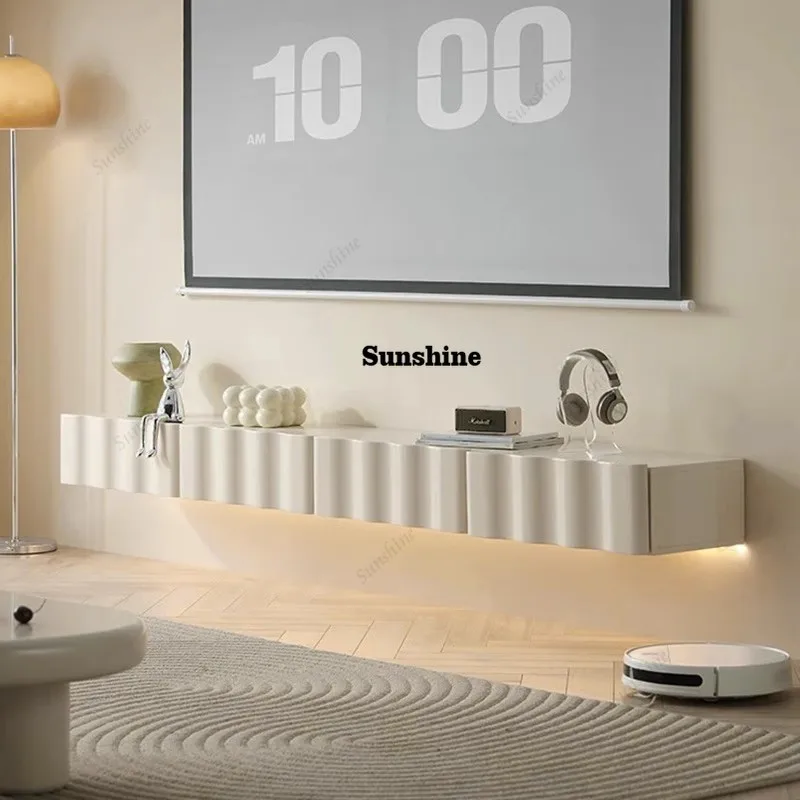 

French Kawaii Tv Stand Unique Design Living Room Wavy Tv Stand Elegant Luxury Mueble De Salón Moderno Para La Tv Room Furniture