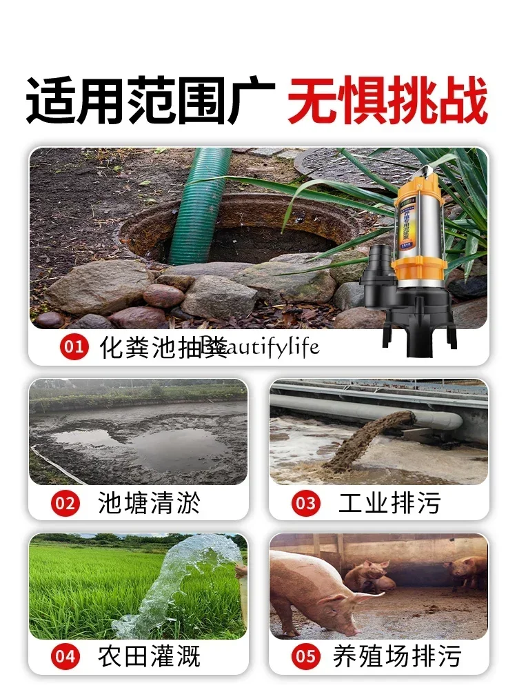 Sewage Pumping Mud Pump Sediment Silt Dredging Fish Pond Septic Tank Pump