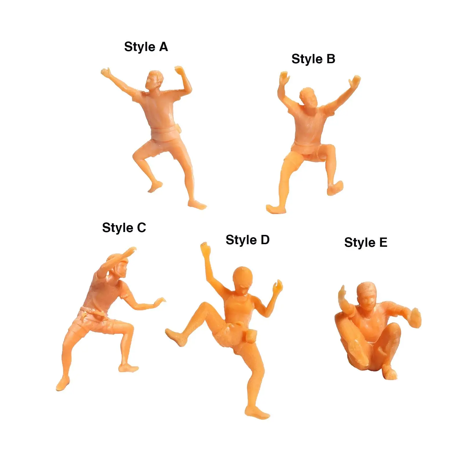 1/64 Scale Climbing People Figurines Layout Miniature People Model Decor