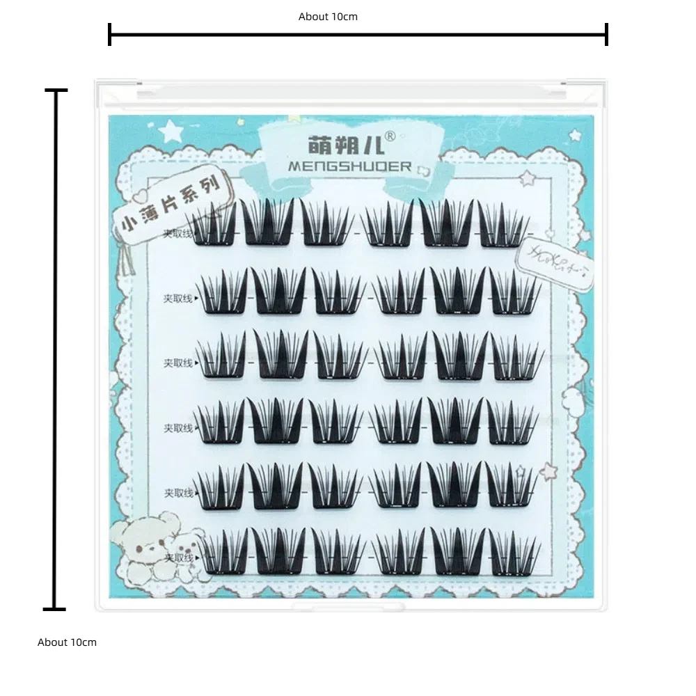 Popular fofo sem cola cílios postiços onda natural diy lash cluster mangá olho auto adesivo 3d cílios postiços masculino