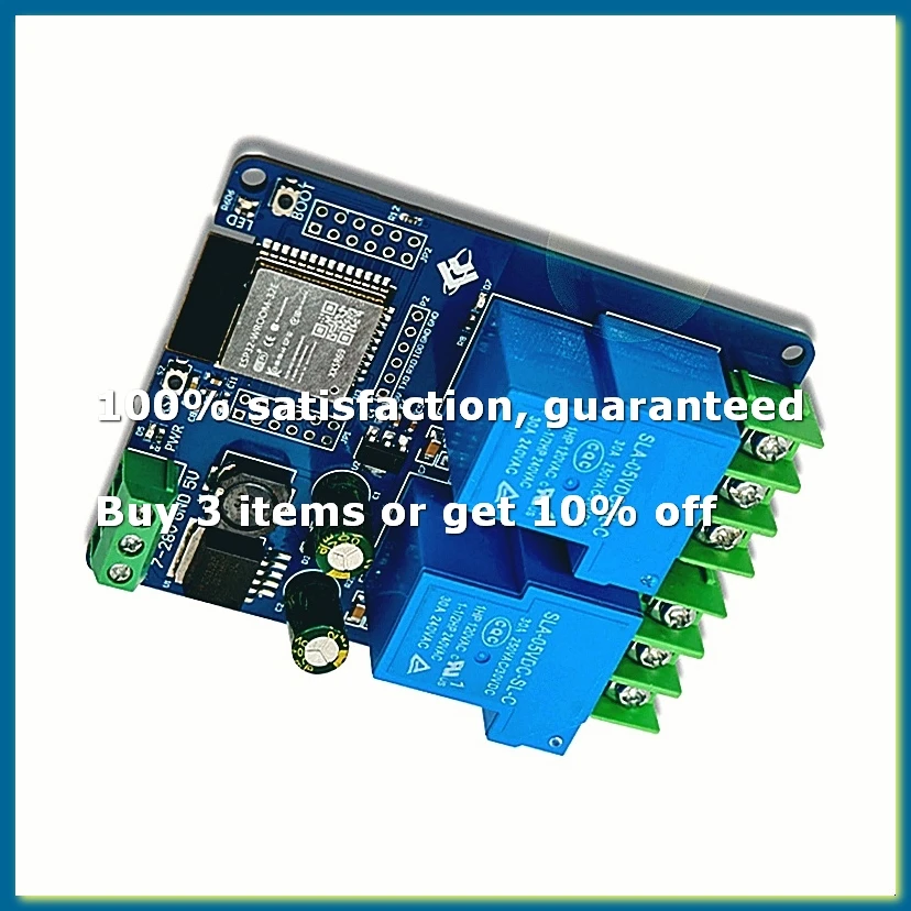 DC7-28/5V Power Supply WIFI Bluetooth 2-Channel 30A Relay Module Development Board ESP32 Secondary Development-A82Z