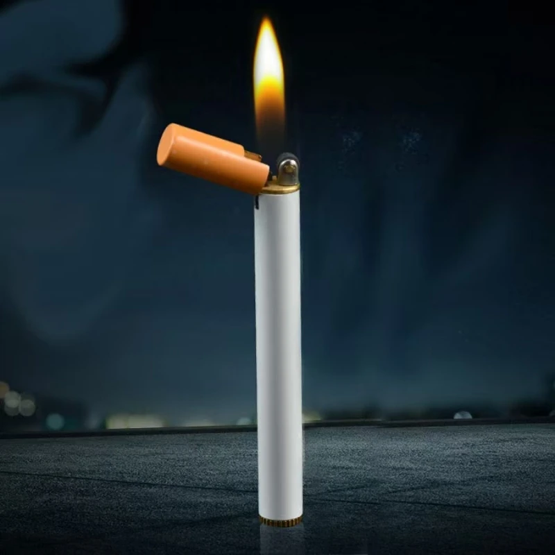 Mini Butane Lighter Rechargeable Fast Shipping Cigarette Grinding Wheel Torch Gas Flame Lighter Smoking Tool for Men Gifts - Image 2