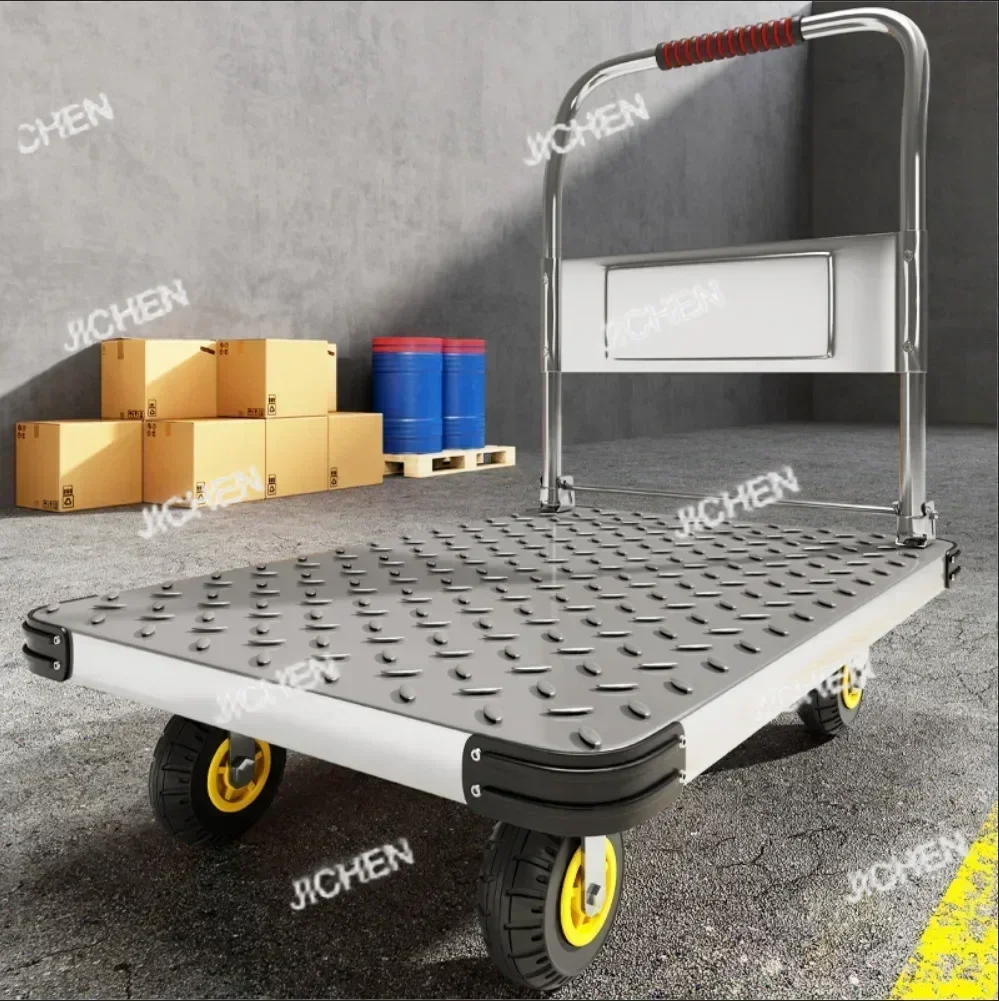 عربة ألواح فولاذية JC JC، شاحنة رباعية العجلات، عربة مسطحة ذات سحب سريع، مقطورة صغيرة قابلة للطي، عربة دفع وسحب