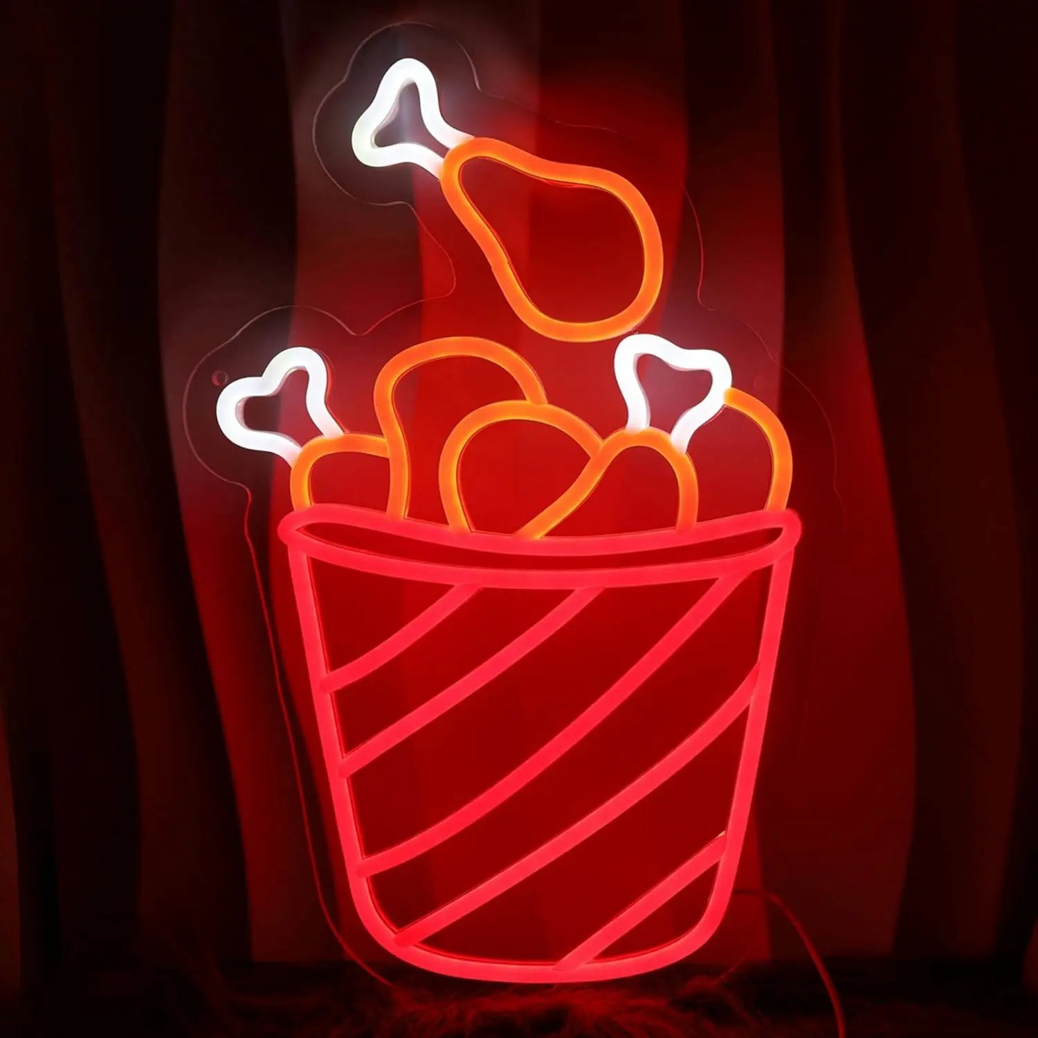 

Chicken thigh neon sign, chicken wings LED neon light for commercial fast food restaurant bar decoration birthday gift