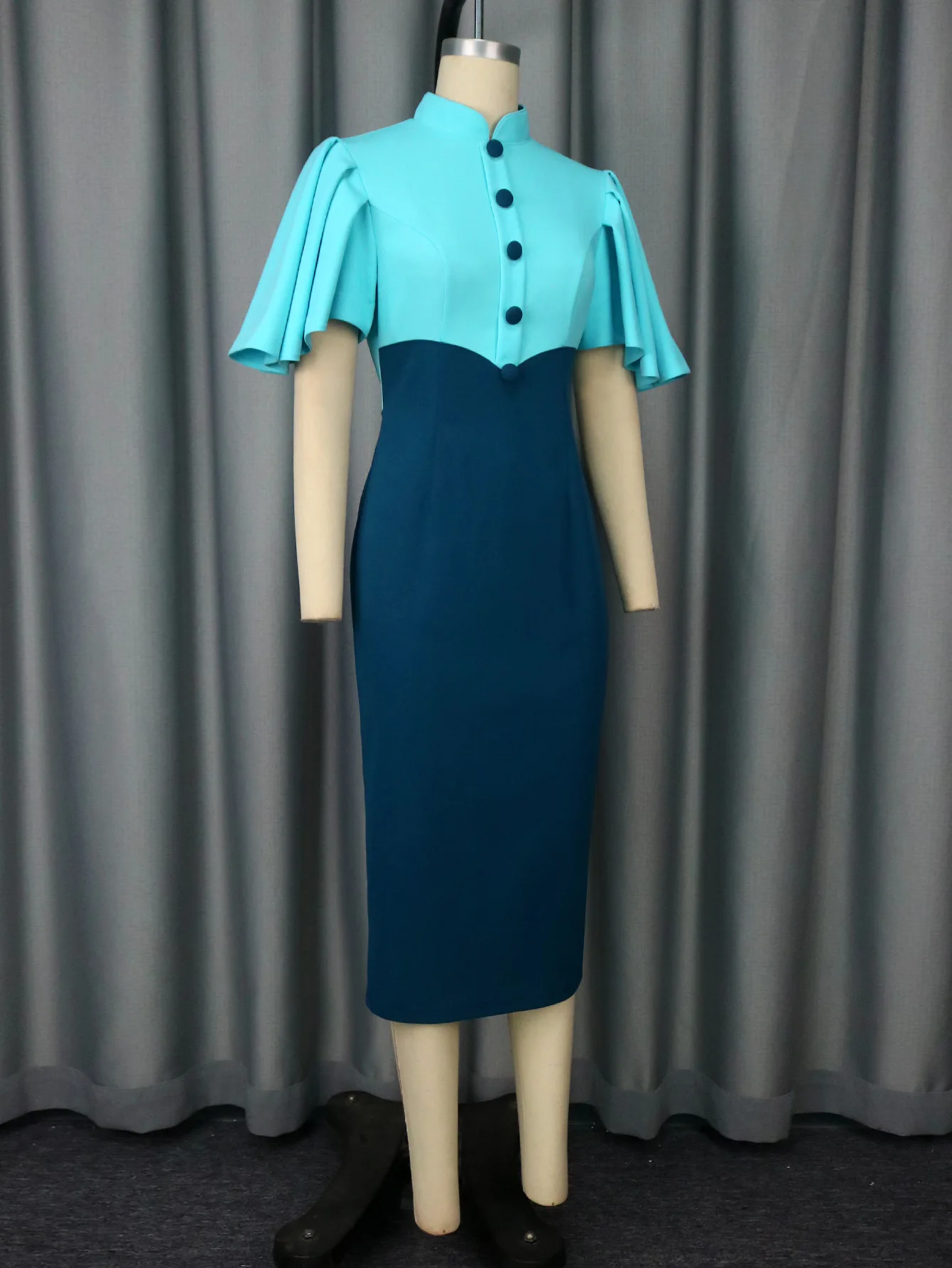 

Plus Size African Dresses for Women Elegant Spring Autumn 2026 African Short Sleeve Polyester Party Evening Bodycon Midi Dresses