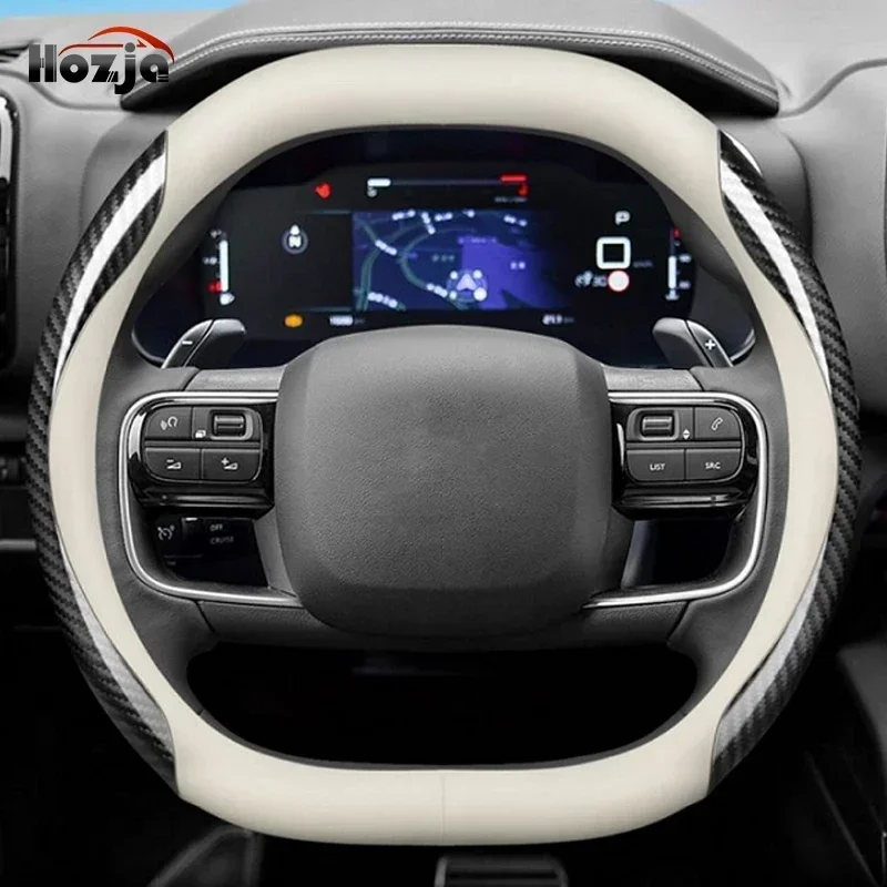 Leather Car Steering Wheel Cover for MG ZS Hybrid 2025 Non-slip Car-styling Auto Accessories
