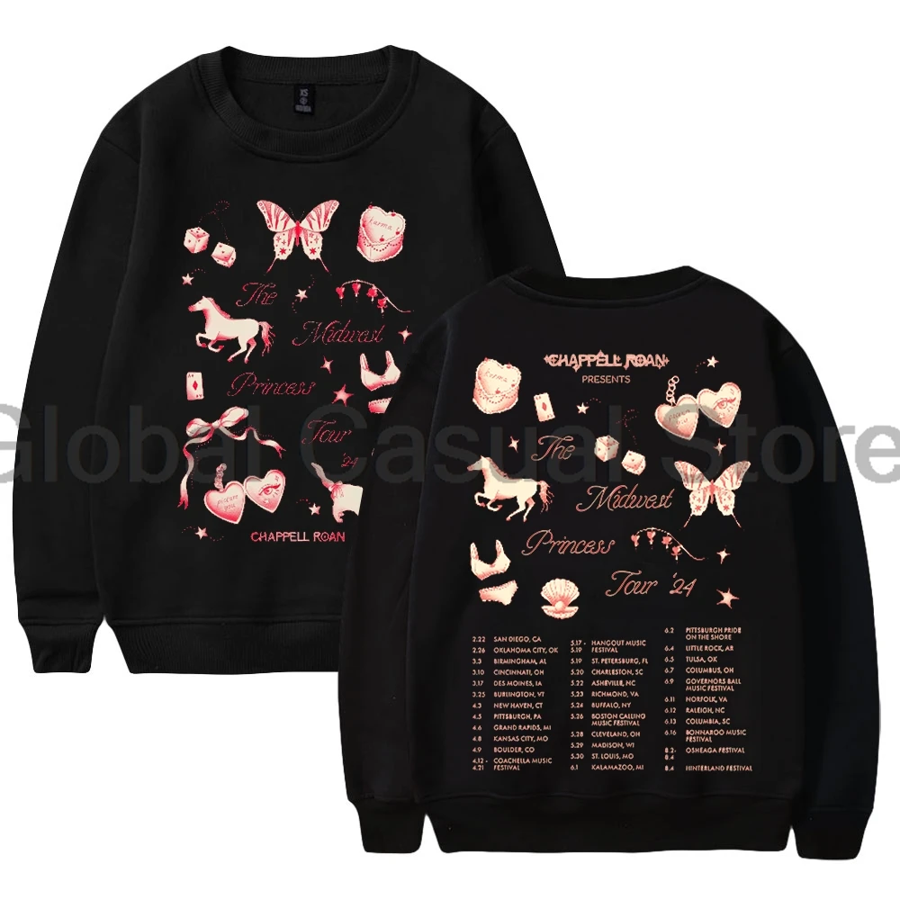 

Chappell Roan Midwest Princess 2024 Tour Merch Unisex Long Sleeve Streetwear Men Women Sweatshirt Fashion Clothes