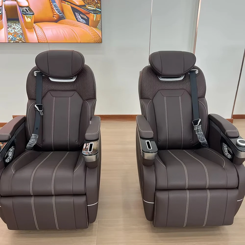 Luxury Leather Captain Seat with Adjustable Armrest for /Vclass/Vito/Metris/W447/Sprinter Van MPV SUV