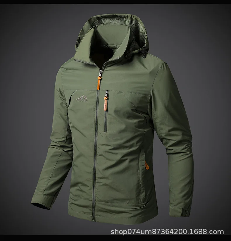 

Waterproof Fleece Lined Warm Jacket Outdoor Hiking Trekking Jacket With Hood Spring Autumn Windbreaker Hooded Jacket Mens Coats