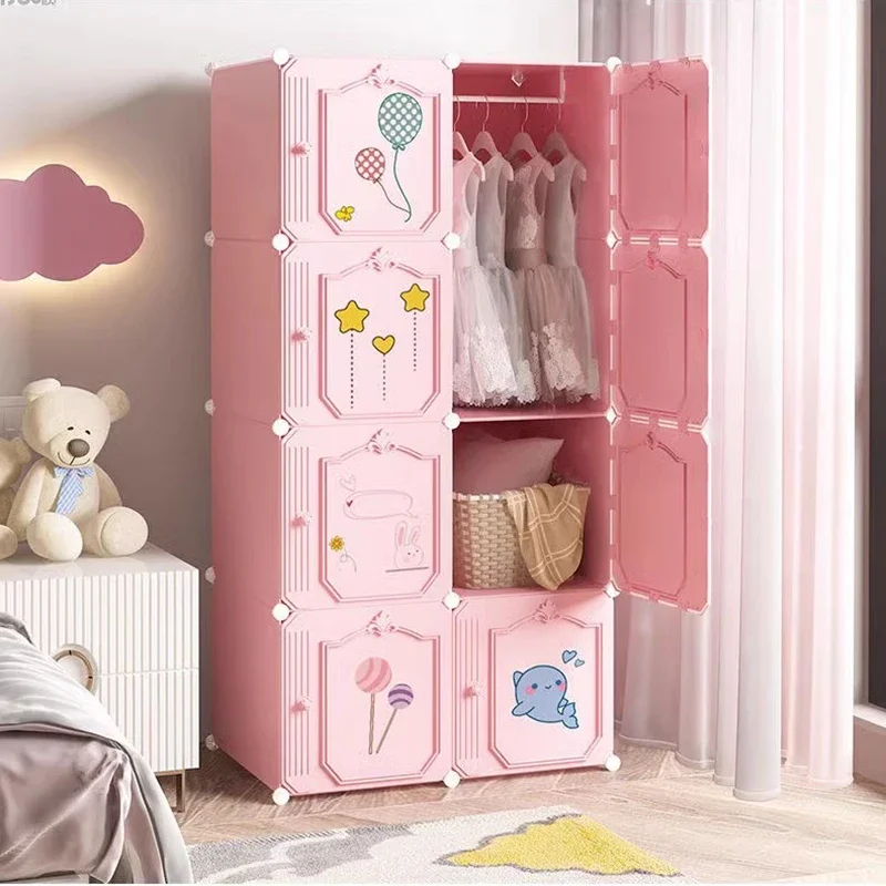 Cupboard Cheap Wardrobe Nordic Modern Minimalist Simple Wardrobe Drawers Mini Display Plastic Muebles Lounge Suite Furniture