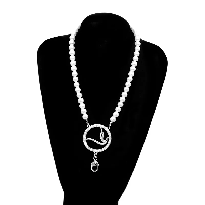 Archonettes Zeta Phi Beta Club Pearl Dove Sorority Sweater Necklaces For Lady