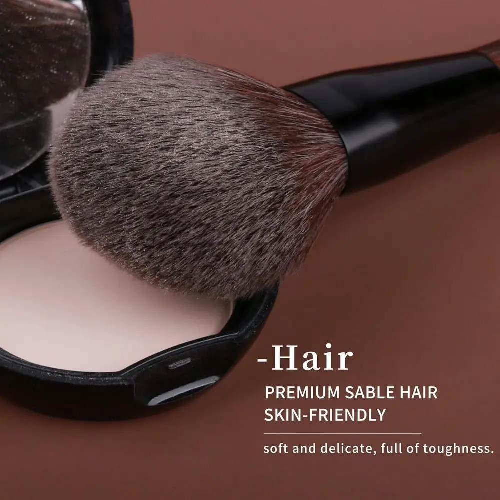 Makeup Brushes Set Professional, Sable Makeup Brush Set with Case, Cosmetic Brushes Set, Natural Hair Makeup Brush Set.