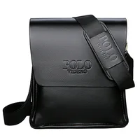 Bolso cruzado POLO para hombre, bolso de hombro Vertical de estilo informal de negocios, bolso de cuero de alta calidad a la moda para hombre, desplazamientos diarios