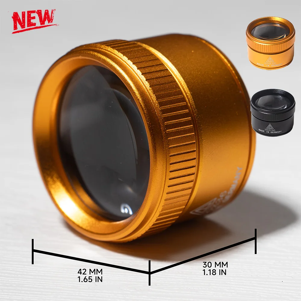 30X 36mm Metal Magnifying Glass for Precision Work Optical Lens Monocle Repair Appraisal Watch Tool Mini Handheld Loupe