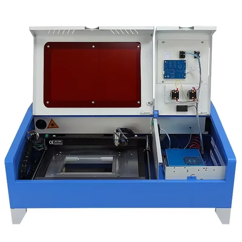 40W Mini Machine for Engraving & Cutting Paper Cards Supports AI & PLT Formats for Wood & Rubber Hiwin brand guiderail