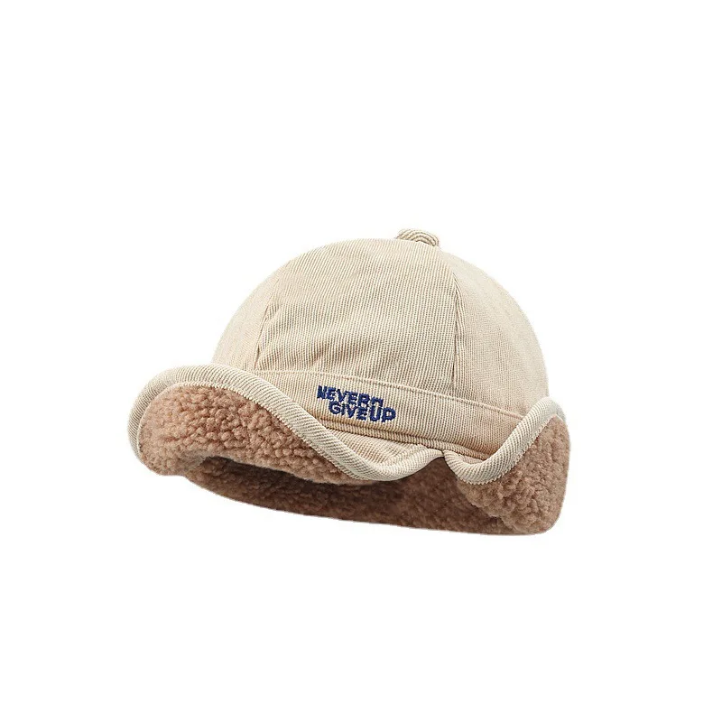 AliExpress NONE Velvet Duck Cap Unisex Winter Warm and Thickened Ear Protection Cap Outdoor Windproof Fleece Lined Multi-functional Cycling Hat