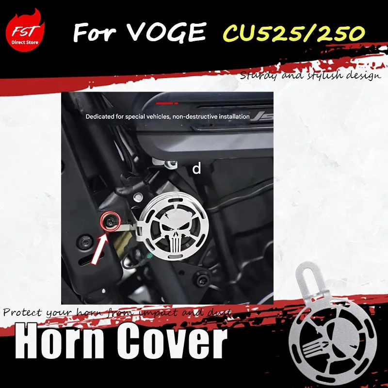 

For VOGE CU525/250 modified speaker protection cover, retro guard cover, to shield the exterior components of the housing.