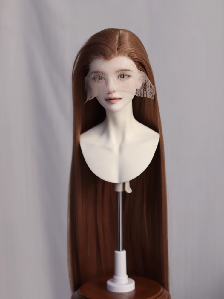 Perruques BJD cheveux longs bouclés pour 1/3 poupées perruques haute température poupée argent brun rose blanc bleu cheveux