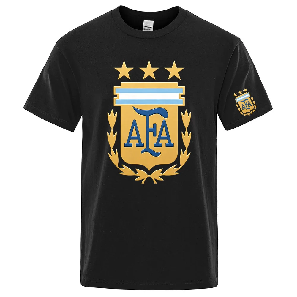 Argentina Summer 2026 New Style Men's T-shirt Fashion Hot Sale Men's Same Round Neck Printed Cotton T-shirt