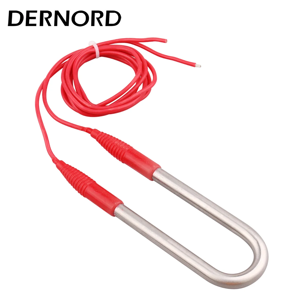 DERNORD 24v Immersion Heater Resistance for Water SUS304 Tubular Water Heating Element with 1m Wire 100w/200w/300w/400w/500w