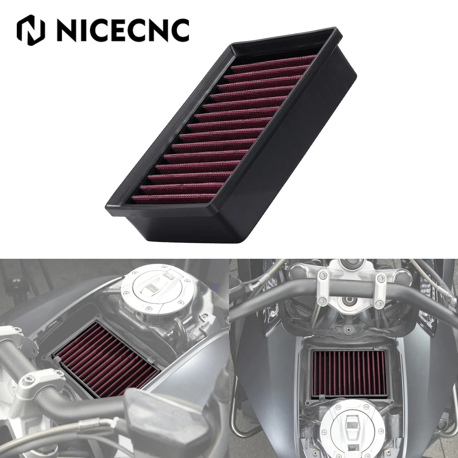 For 2018-2024 BMW R1250GS/Adventure R1250R R1250RS R1250RT High Flow Air Filter R1200GS Adventure R1200GS LC 2013-2018 R1250GSA