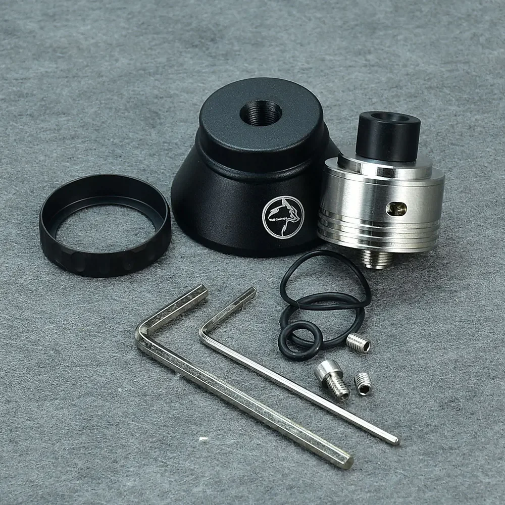 Hellfire Saber RDA Wolfcoolvape - MTL/DL Style 22mm 316SS Drip Tip Atomizer BF Pin