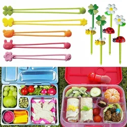 Lunch Bento Box Accessories  Fruit Food Picks Silicone Cups Lunch Box Dividers and Multi-Purpose Silicone Wrap Bands for Kids