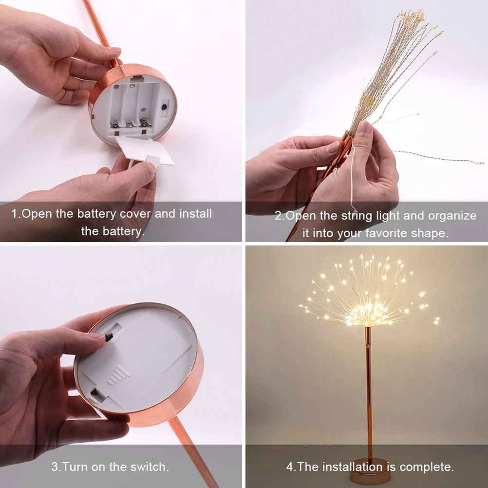 

Dandelion Lamp Led String Lights Outdoor Courtyard Decoration Warm White Long Life Copper Wire Saving Home