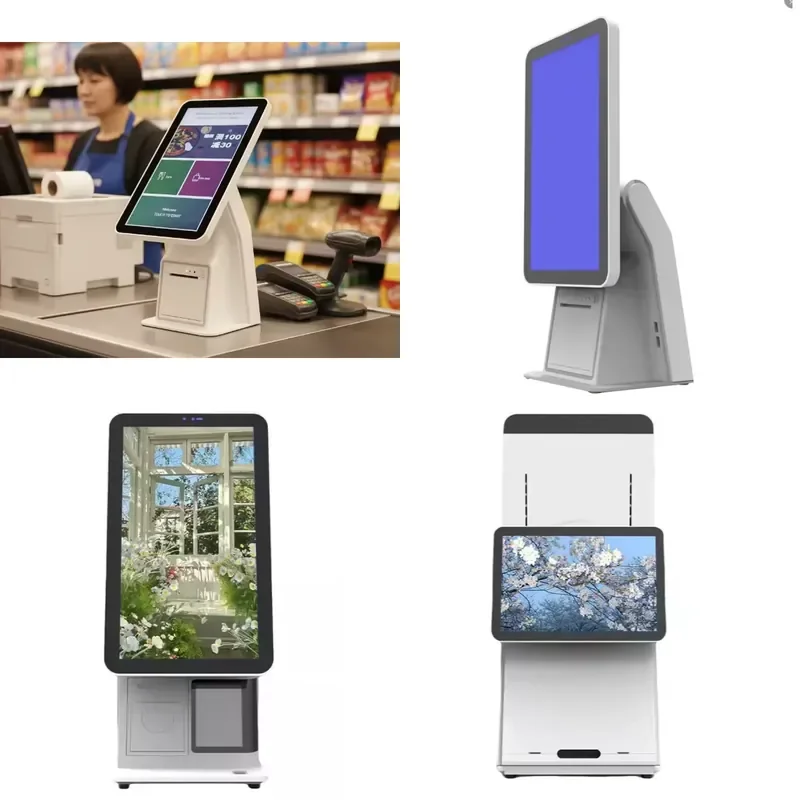 for SCPOS Self Service Indoor Floor Payment Terminal 15.6 Inch 1920x1080 Capacitive Touch Screen POS System Android 11 SDK