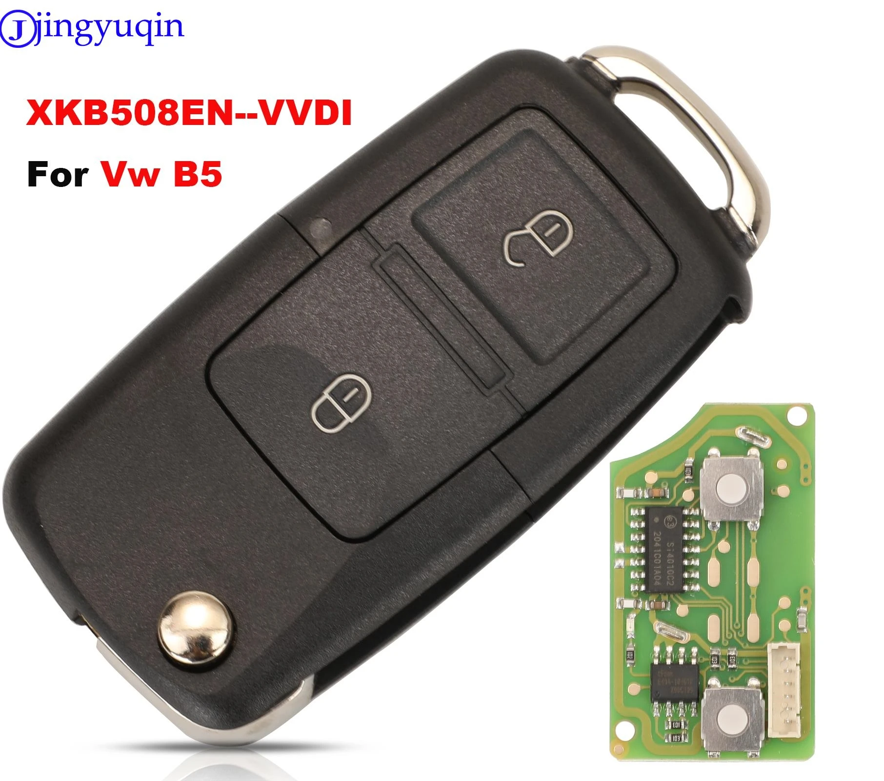 jingyuqin New XHORSE XKB508EN Wire Universal Remote Key For Vw B5 Style 2 Buttons work with MINI Key Tool/VVDI2 English Version