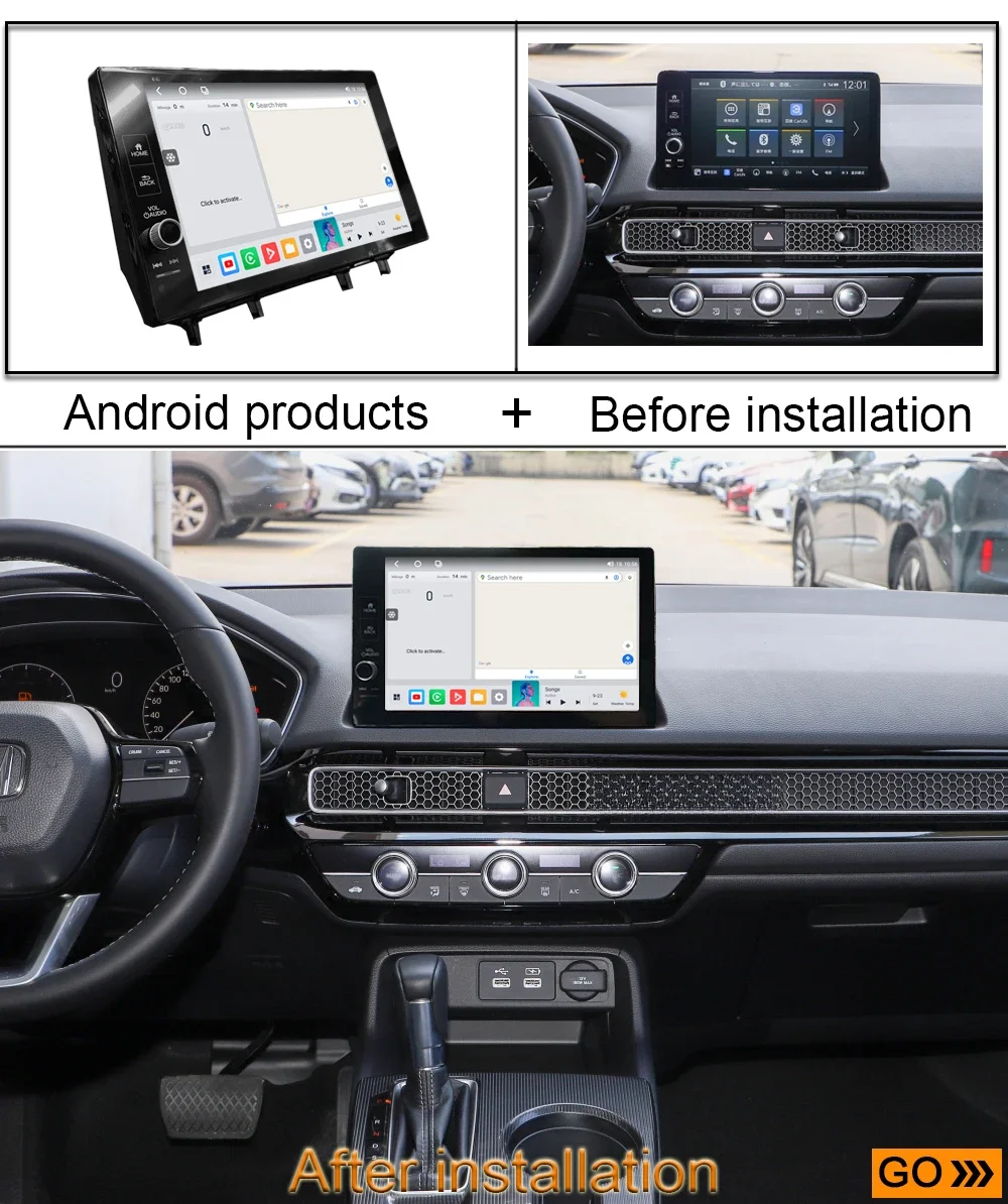 8+256G 11,5-calowy Android 13 dla Hondy Civic 2022-2024 Oryginalny styl samochodowy Samochodowy multimedialny odtwarzacz wideo GPS Radio Carplay Stereo DSP