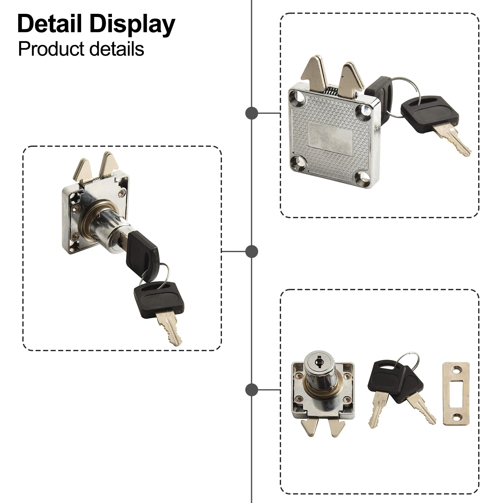 

Двойной замок с крючком, мебельный замок, установка безопасности мебели, простота универсального использования, установка «сделай сам», замок для ящика из цинкового сплава