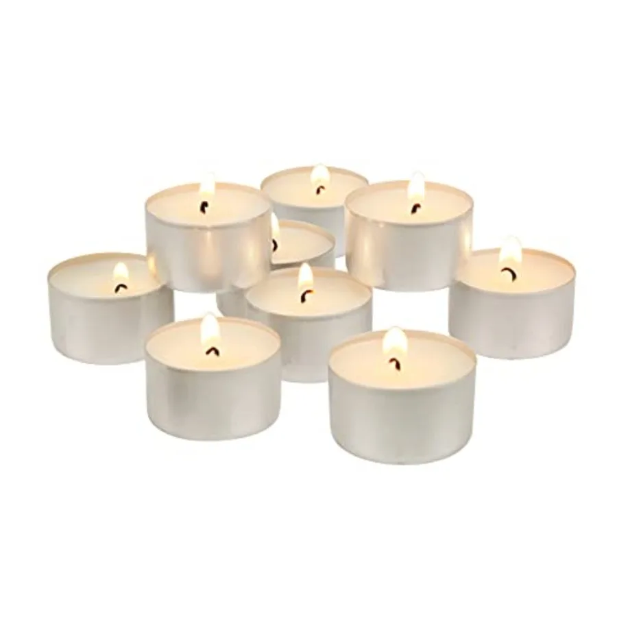 

Unscented Tea Light Candles with 6-7 Hour Extended Burn Time, White, 300 Count