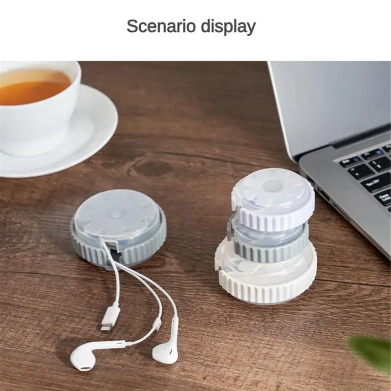 Headphone Cable Organizer Rotary Winding Convenient And Practical Organize Cables Desk Storage Supplies Mouse Cord Winder Office