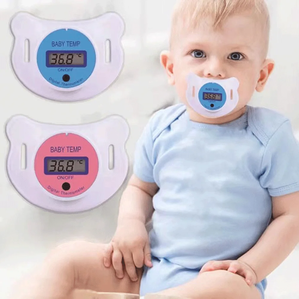 Baby Photography Accessories Pacifier Oral Thermometer Baby Pacifier Temperature Viewer Accurate Digital Temperature Measurement