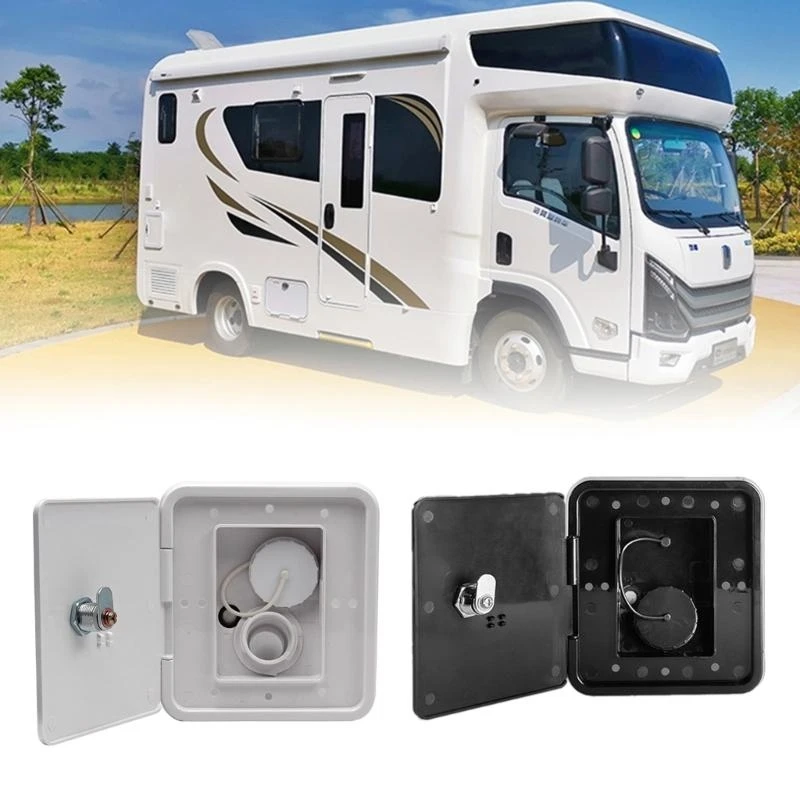 

P5ED Caravan-Square Gravity-Fresh Water Inlet-Filling Pan for Hatch Cover Lockable RV Trailer Pressure Port Integrated Water