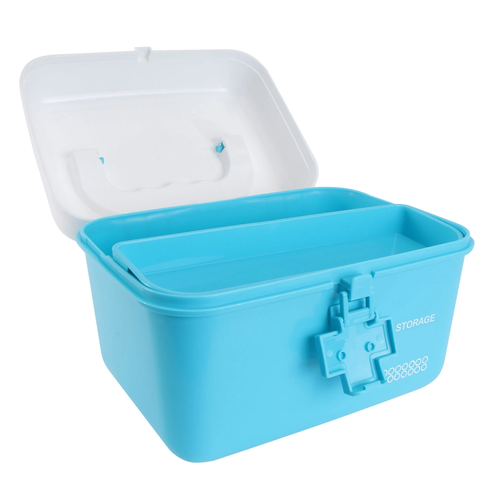 

Portable Medicine Box Aid Storage Container Durable Plastic Medicines Organizer Home Outdoor Use Health Care
