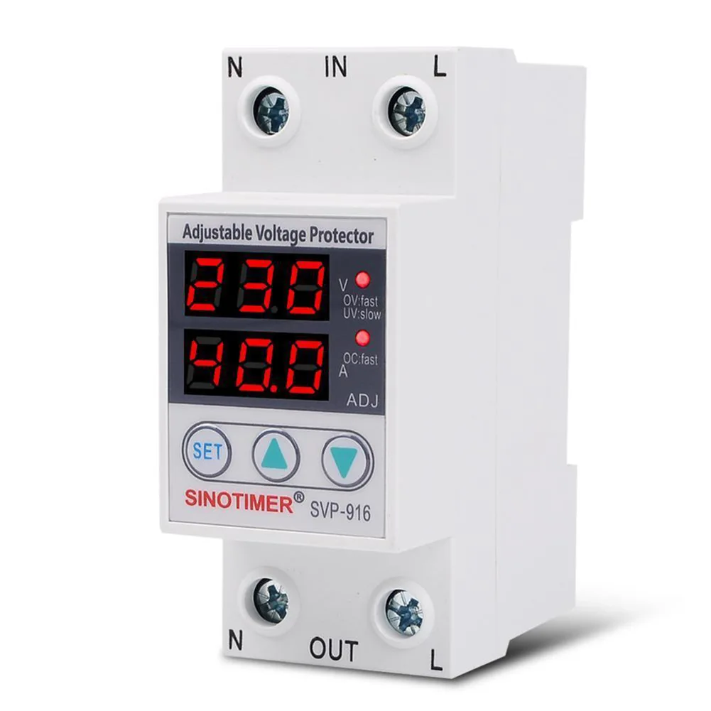 Automatic Recovery Current Protection Automatic Reset Enhanced Safety Adjustable Surge Protector 40A 63A 80A Current Limiting