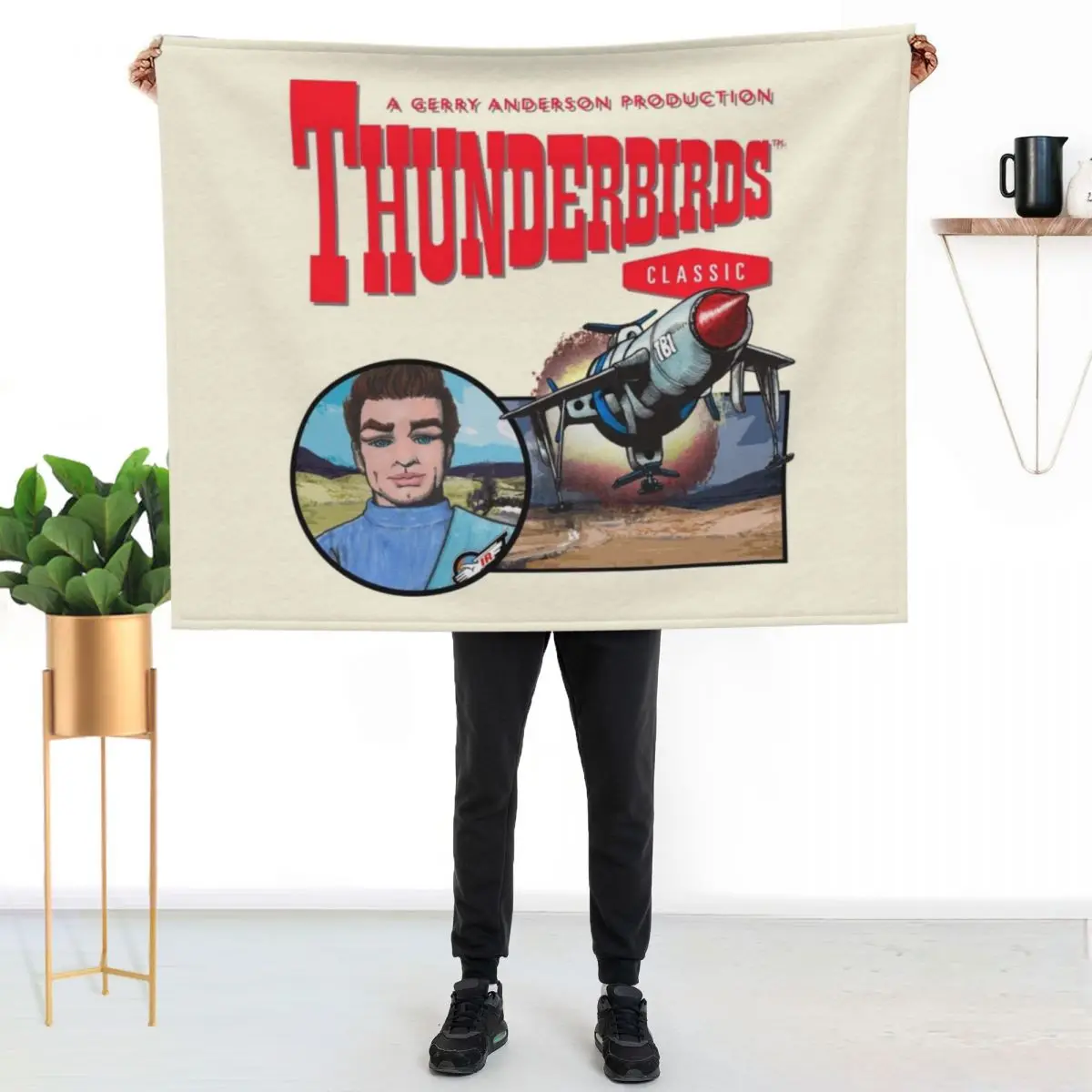 My first piece of Gerry Anderson Thunderbirds fan art. Throw Blanket Summer Custom valentine gift ideas Tourist Blankets