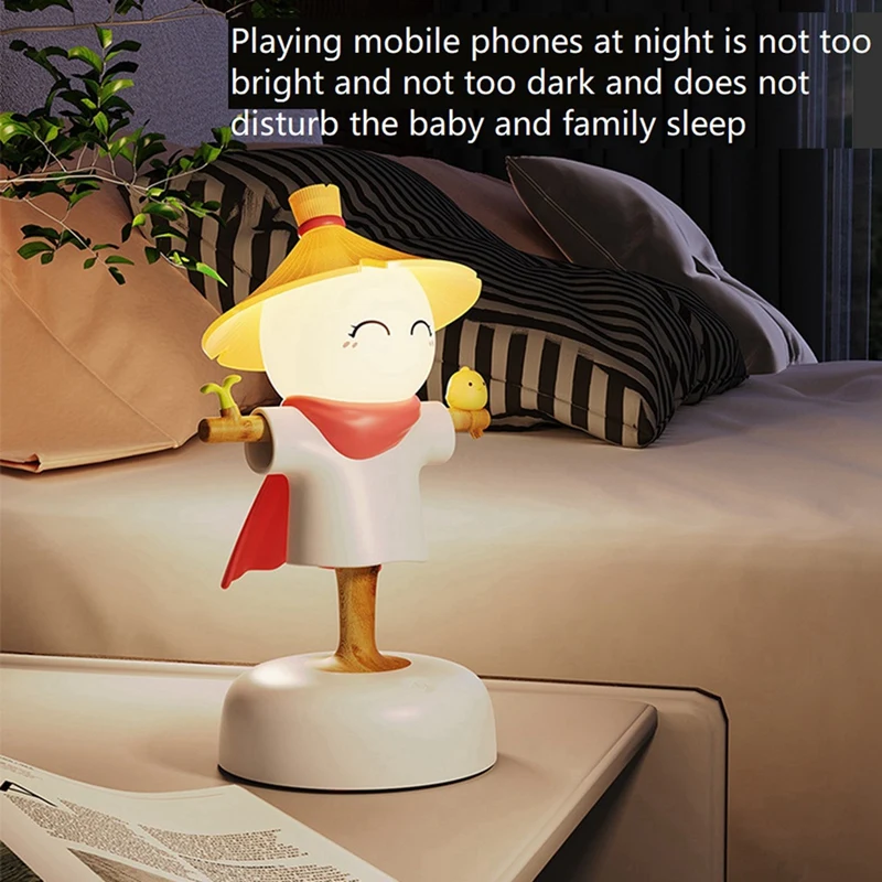 Straw Man USB Home Decor Night Light Bedside Atmosphere Night Light Birthday Gift Night Light