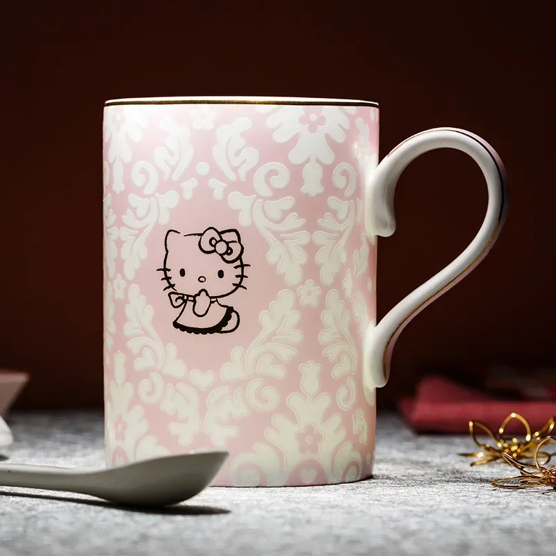 

Hello Kitty Cartoon Ins Sweet Kawaii Ceramic Cup Cute Kt Cat Anime Miniso Gift Box Water Cup Lovely Birthday Gifts for Girls