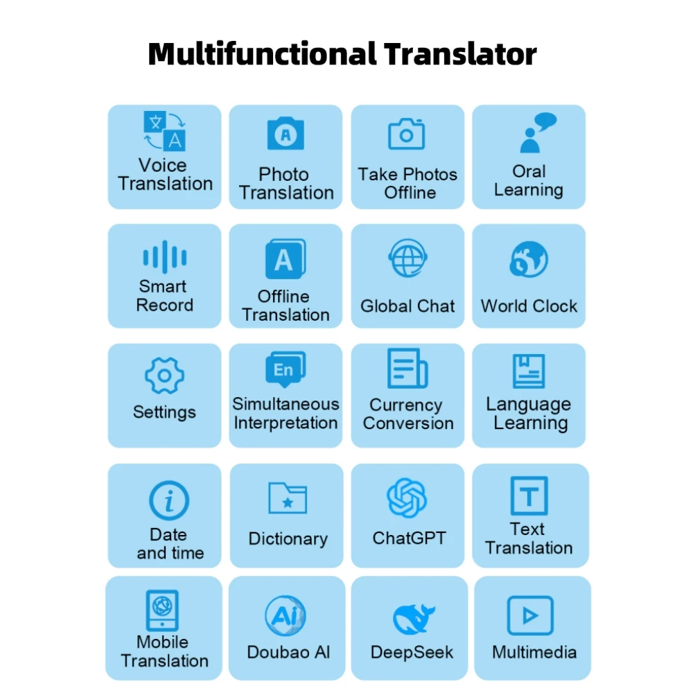 جهاز مترجم MSAI T27 160 لغة 4G Sim 2+16GB ترجمة الصور الصوتية AI في الوقت الحقيقي ترجمة عبر الإنترنت دون اتصال بالإنترنت للسفر #2