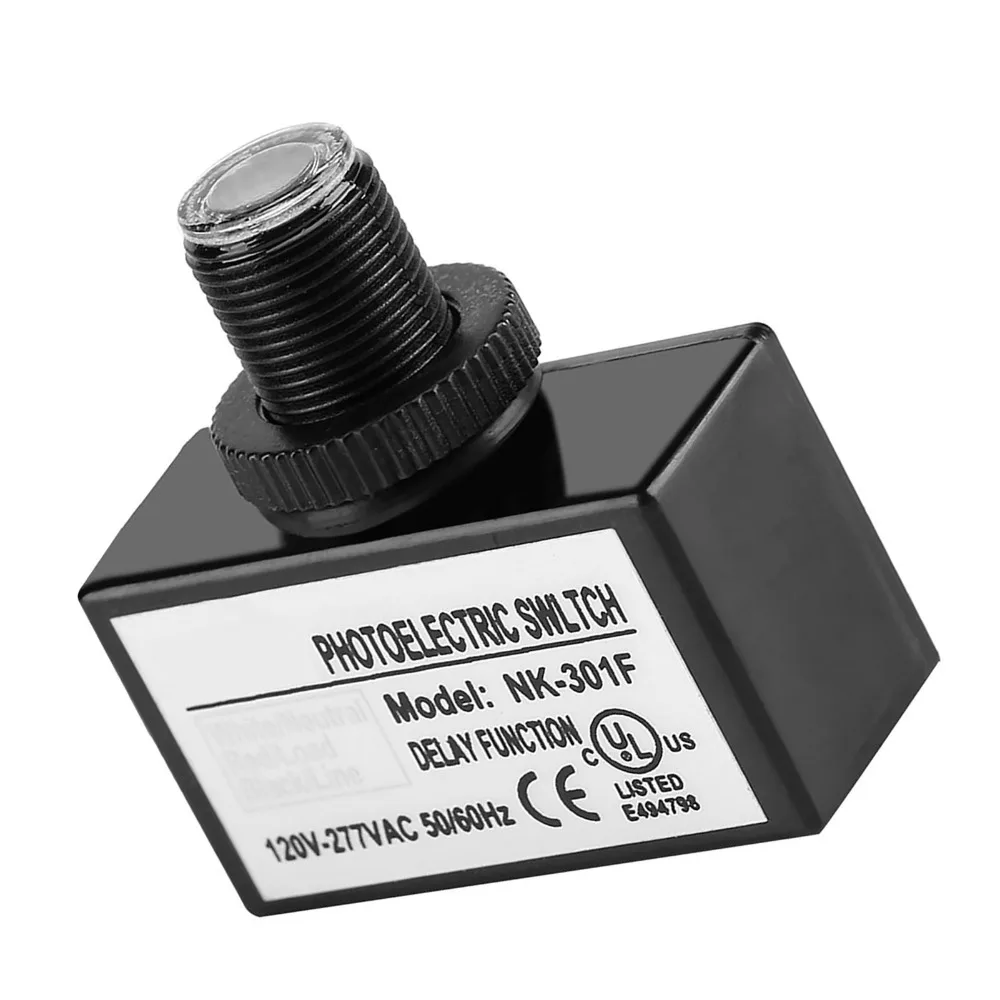 120V-277VAC Photoelectric Switch Hard-Wired Automatic On/Off Photocell Sensor IP65 Photocell Control Dusk to Dawn Sensor