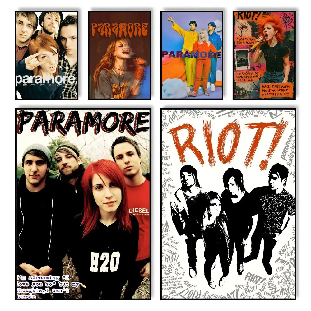 Band Paramore Poster HD Self Adhesive Waterproof Wall Art Ideal for Home Office Dorm Bedroom Great Gift