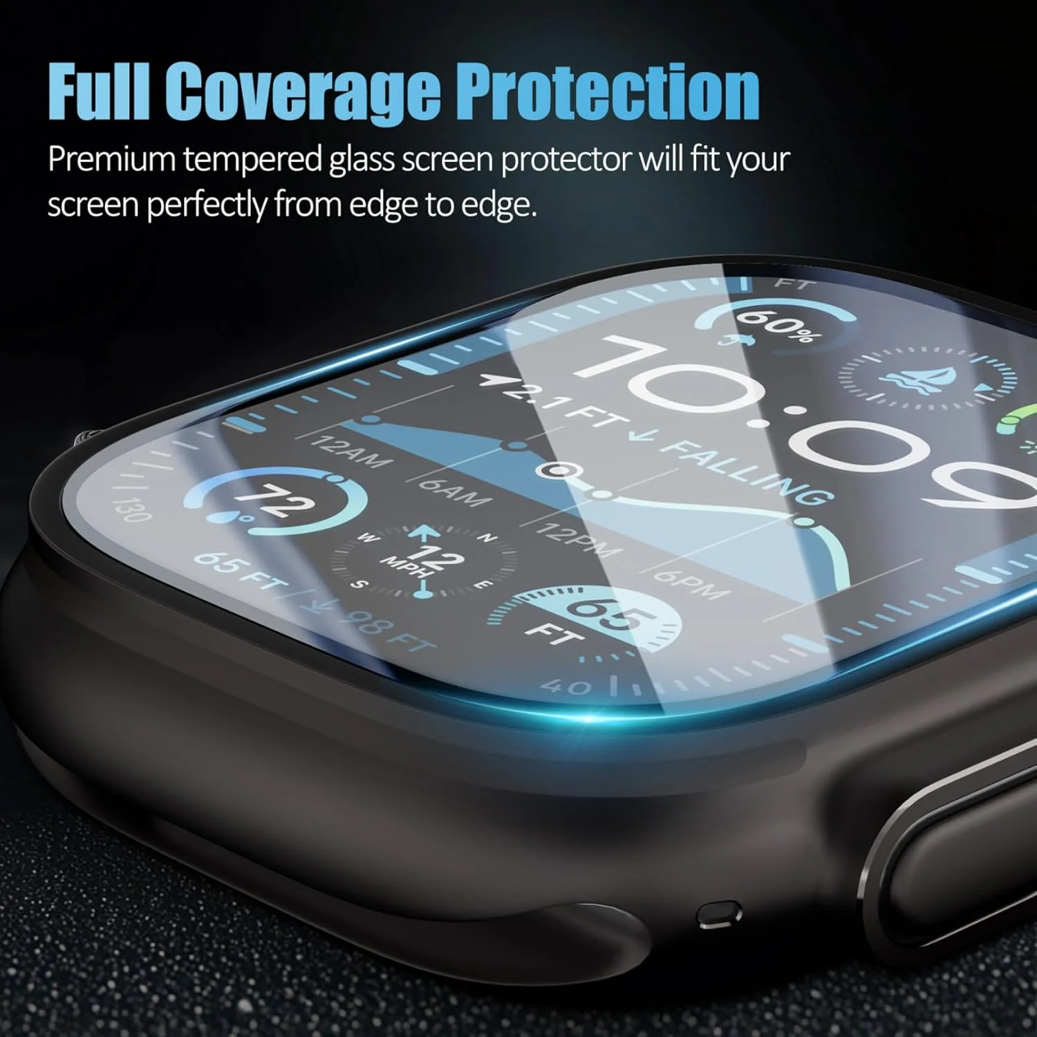 HD Tempered Glass Film For Apple Watch Ultra 3 2 1 49mm Easy To Install Anti-Scratch Screen Protective Film For iWatch Ultra 3 2