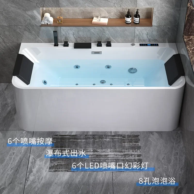 for Thickened Acrylic Bathtub Intelligent Constant Temperature Heating Jacuzzi Independent Three Group Side Double Shower