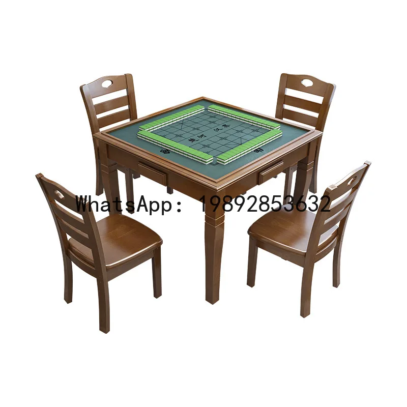 

V5.11 solid wood hand-carved mahjong table - suitable for home, dining, and nursing home use