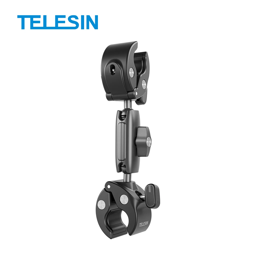 Original Telesin GP-HBM-001 And D-GP-HBM-001/003 Universal Clamp Mounts For Action Cameras With Quick Release And Stability